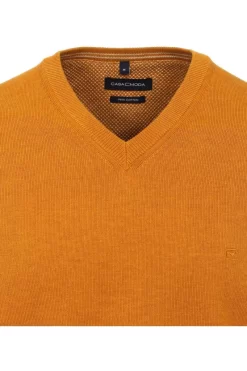 Casa Moda Casual Fit Herren Pullover V-Ausschnitt Gelb -Ho ho ho, Mode in Grün. 004430 541 2 800