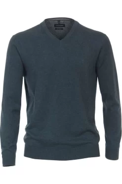 Casa Moda Herren Pullover V-Ausschnitt Dunkelgrau