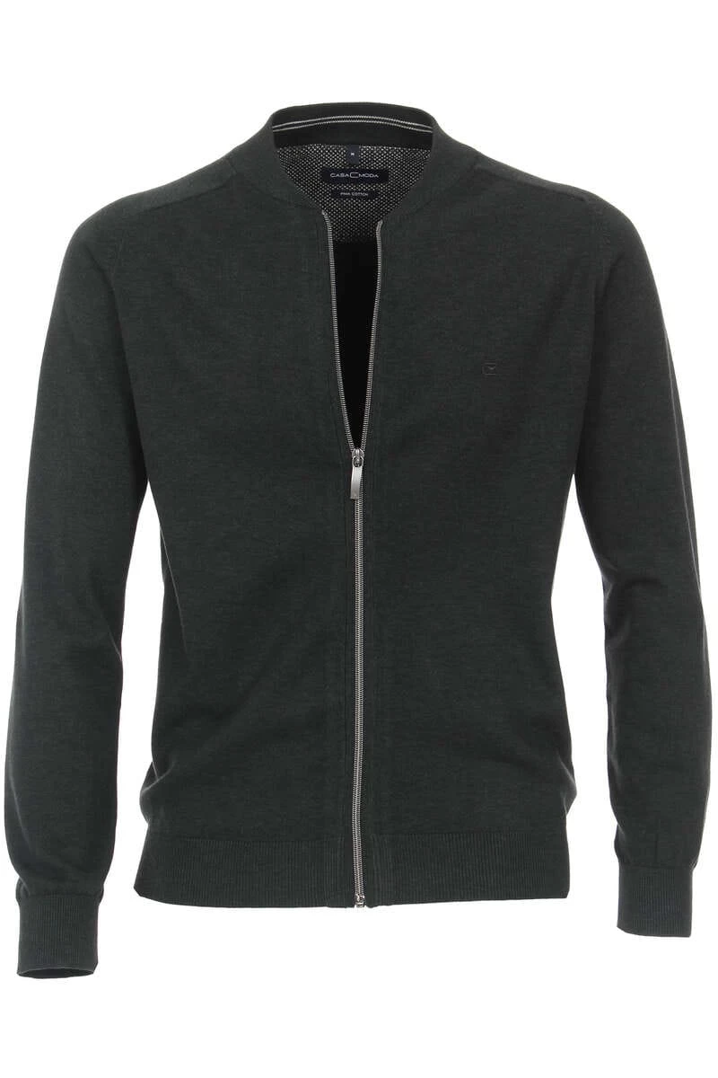 Casa Moda Herren Strickjacke Zip Dunkelgrün 1 Casa Moda Herren Strickjacke Zip Dunkelgrün