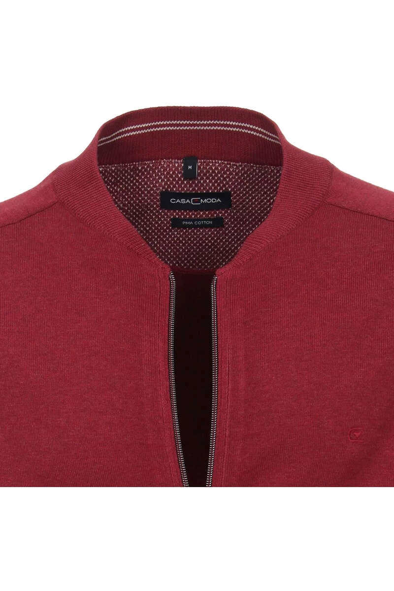 Casa Moda Casual Casual Fit CardiganZip Aubergine 2 Casa Moda Casual Casual Fit CardiganZip Aubergine – Bild 2