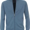 Casa Moda Herren Strickjacke Zip Blau
