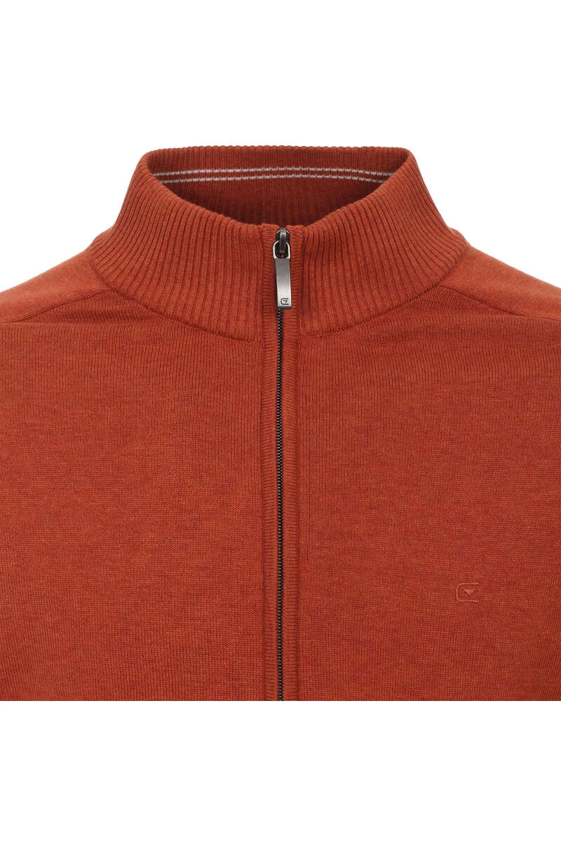 Casa Moda Regular Fit Herren Strickjacke Zip Rot 2 Casa Moda Regular Fit Herren Strickjacke Zip Rot – Bild 2