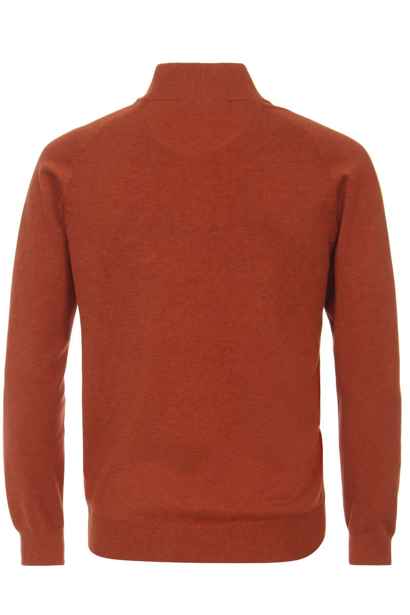 Casa Moda Regular Fit Herren Strickjacke Zip Rot 3 Casa Moda Regular Fit Herren Strickjacke Zip Rot – Bild 3