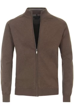 Casa Moda Regular Fit Herren Strickjacke Zip Beige