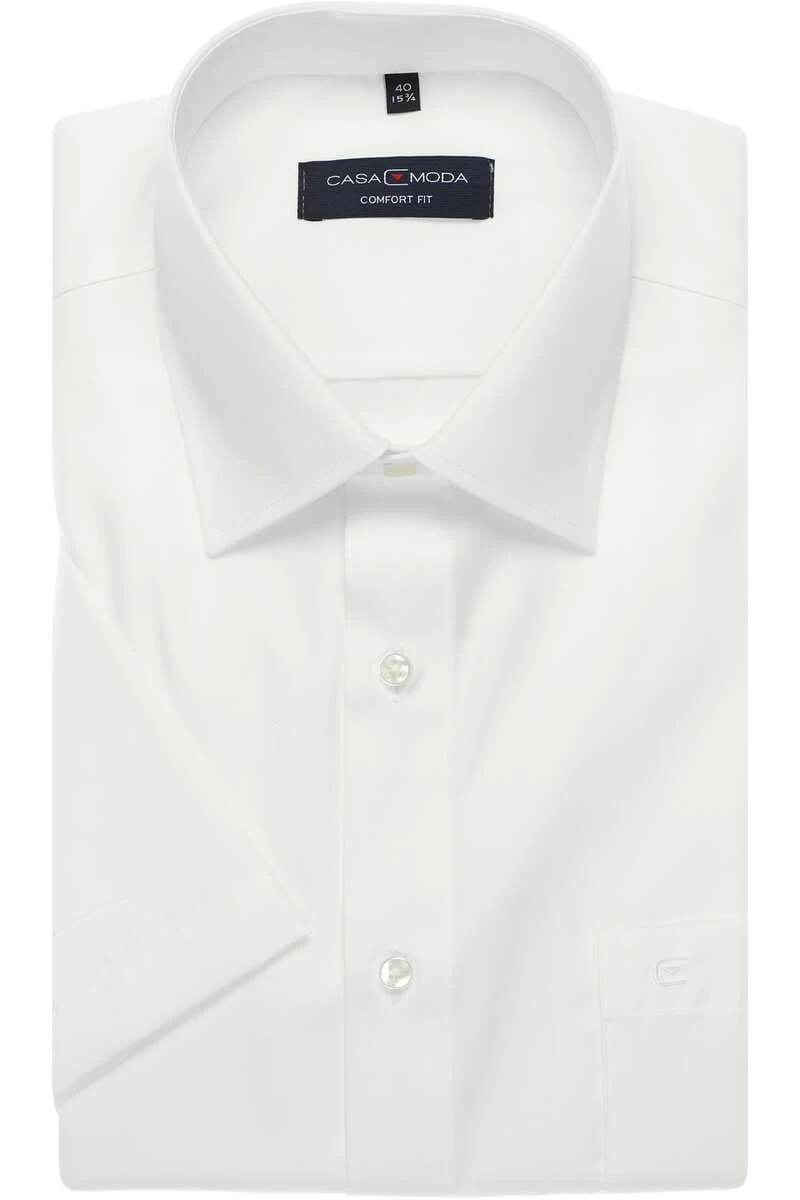 Casa Moda Comfort Fit Hemd Weiss, Einfarbig 1 Casa Moda Comfort Fit Hemd Weiss, Einfarbig