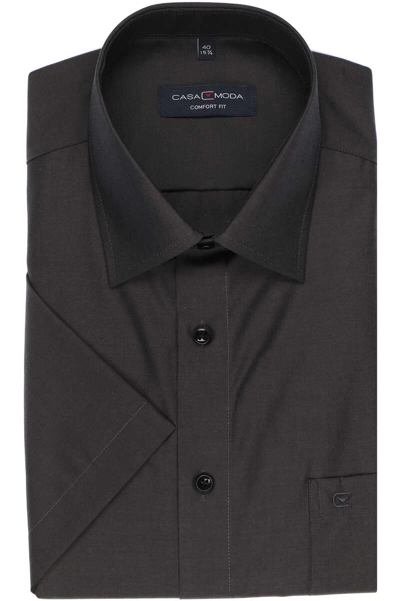 Casa Moda Comfort Fit Hemd Anthrazit, Einfarbig 1 Casa Moda Comfort Fit Hemd Anthrazit, Einfarbig