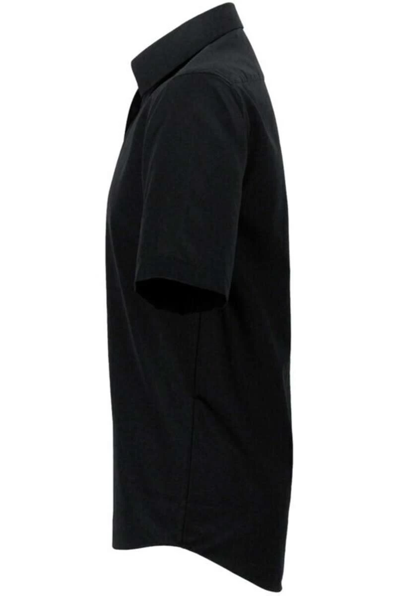 HAKRO Comfort Fit Hemd Schwarz, Einfarbig 3 HAKRO Comfort Fit Hemd Schwarz, Einfarbig – Bild 3