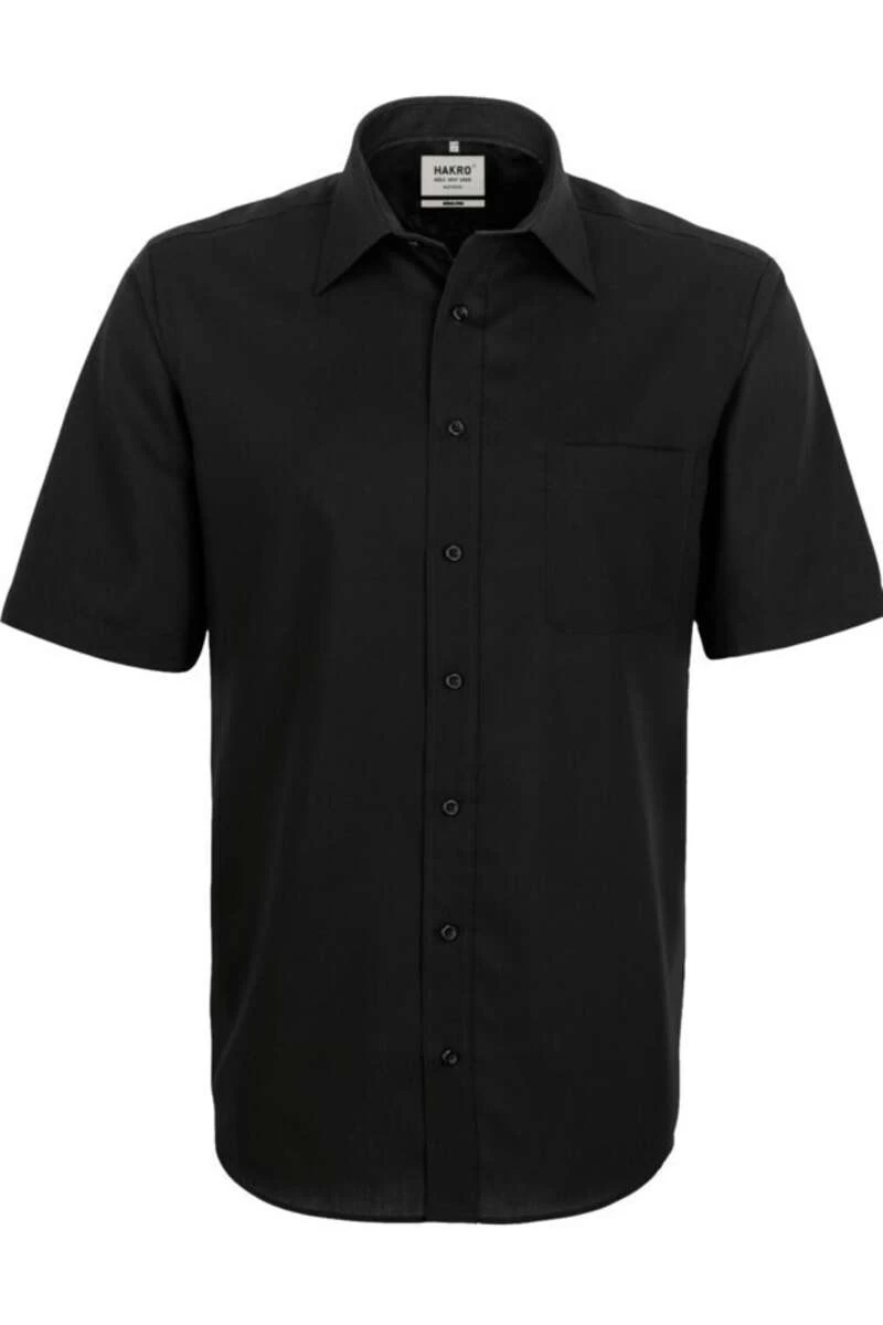 HAKRO Comfort Fit Hemd Schwarz, Einfarbig 1 HAKRO Comfort Fit Hemd Schwarz, Einfarbig