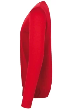 HAKRO 143 Regular Fit Herren Pullover V-Ausschnitt Rot -Ho ho ho, Mode in Grün. 0143 002 2 800