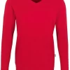 HAKRO 143 Regular Fit Herren Pullover V-Ausschnitt Rot