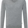 HAKRO 144 Regular Fit Herren Pullover V-Ausschnitt Dunkelgrau