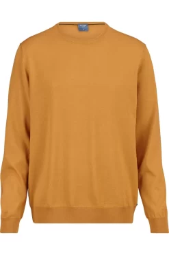 OLYMP Casual Modern Fit Herren Pullover Rundhals Ocker