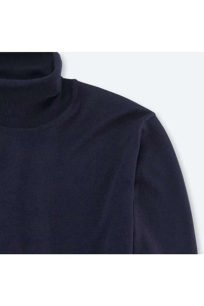OLYMP Herren Rollkragenpullover Marine 2 OLYMP Herren Rollkragenpullover Marine – Bild 2