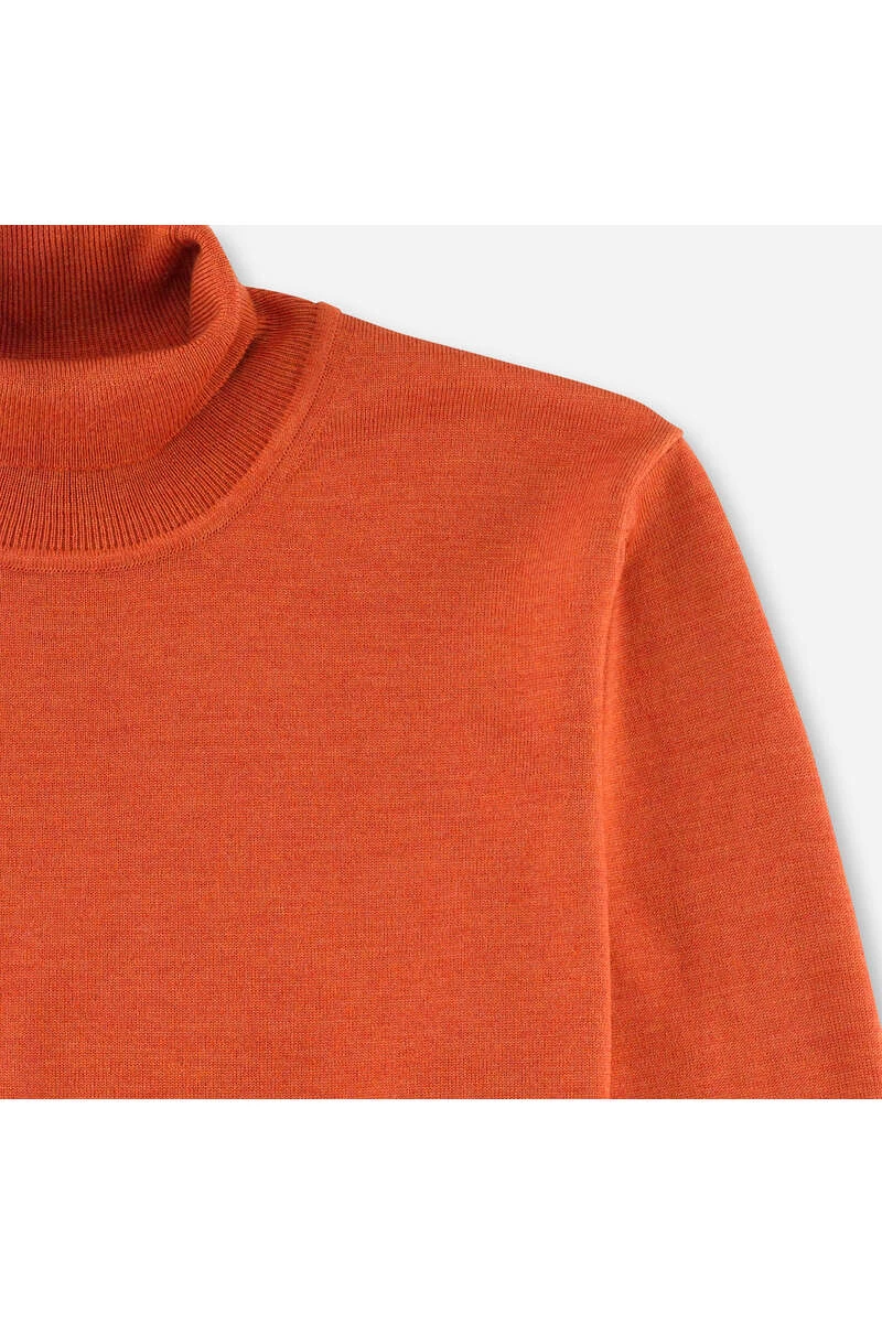 OLYMP Casual Modern Fit Herren Rollkragenpullover Rost 2 OLYMP Casual Modern Fit Herren Rollkragenpullover Rost – Bild 2