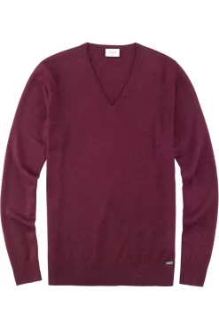 OLYMP Level Five Casual Body Fit Herren Pullover V-Ausschnitt Chianti