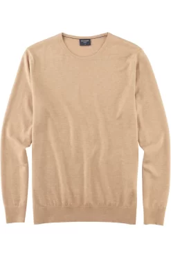 OLYMP Level Five Casual Body Fit Herren Pullover Rundhals Caramel