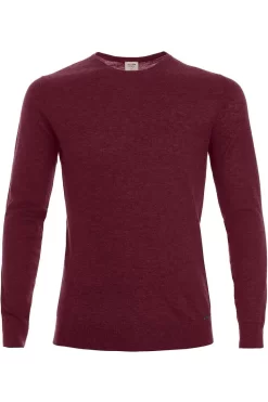 OLYMP Level Five Herren Pullover Rundhals Dunkelrot