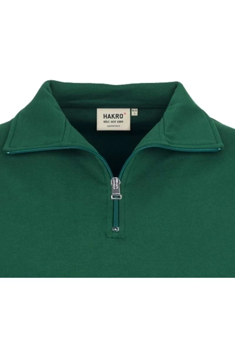 HAKRO 451 Comfort Fit TroyerZip Dunkelgrün 2 HAKRO 451 Comfort Fit TroyerZip Dunkelgrün – Bild 2
