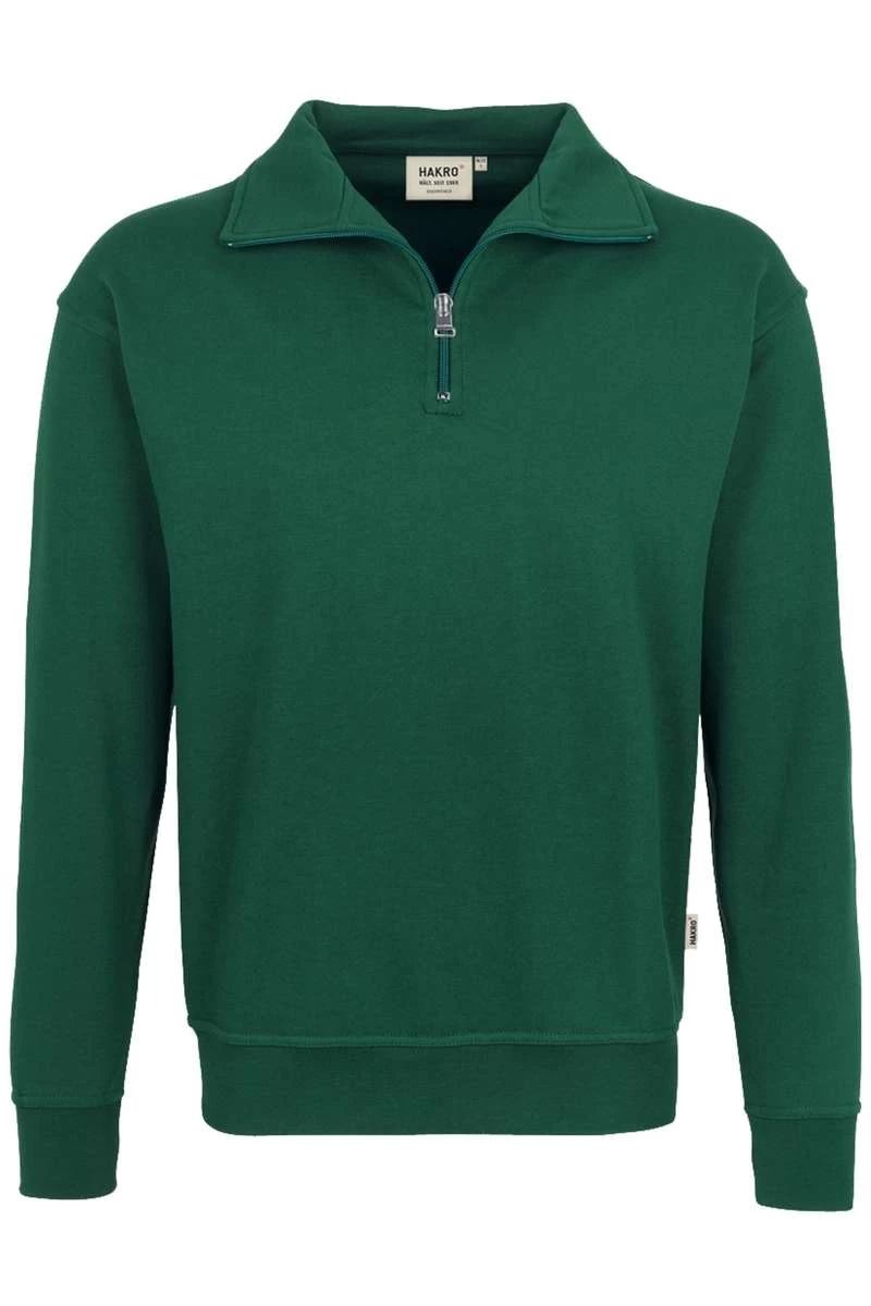 HAKRO 451 Comfort Fit TroyerZip Dunkelgrün 1 HAKRO 451 Comfort Fit TroyerZip Dunkelgrün