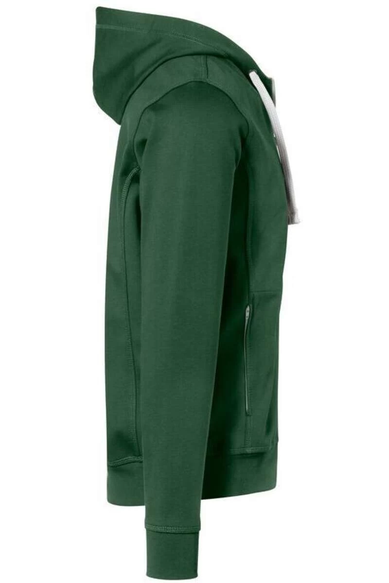 HAKRO Essentials Comfort Fit Sweatjacke Mit Kapuze Tanne/silber 4 HAKRO Essentials Comfort Fit Sweatjacke Mit Kapuze Tanne/silber – Bild 4