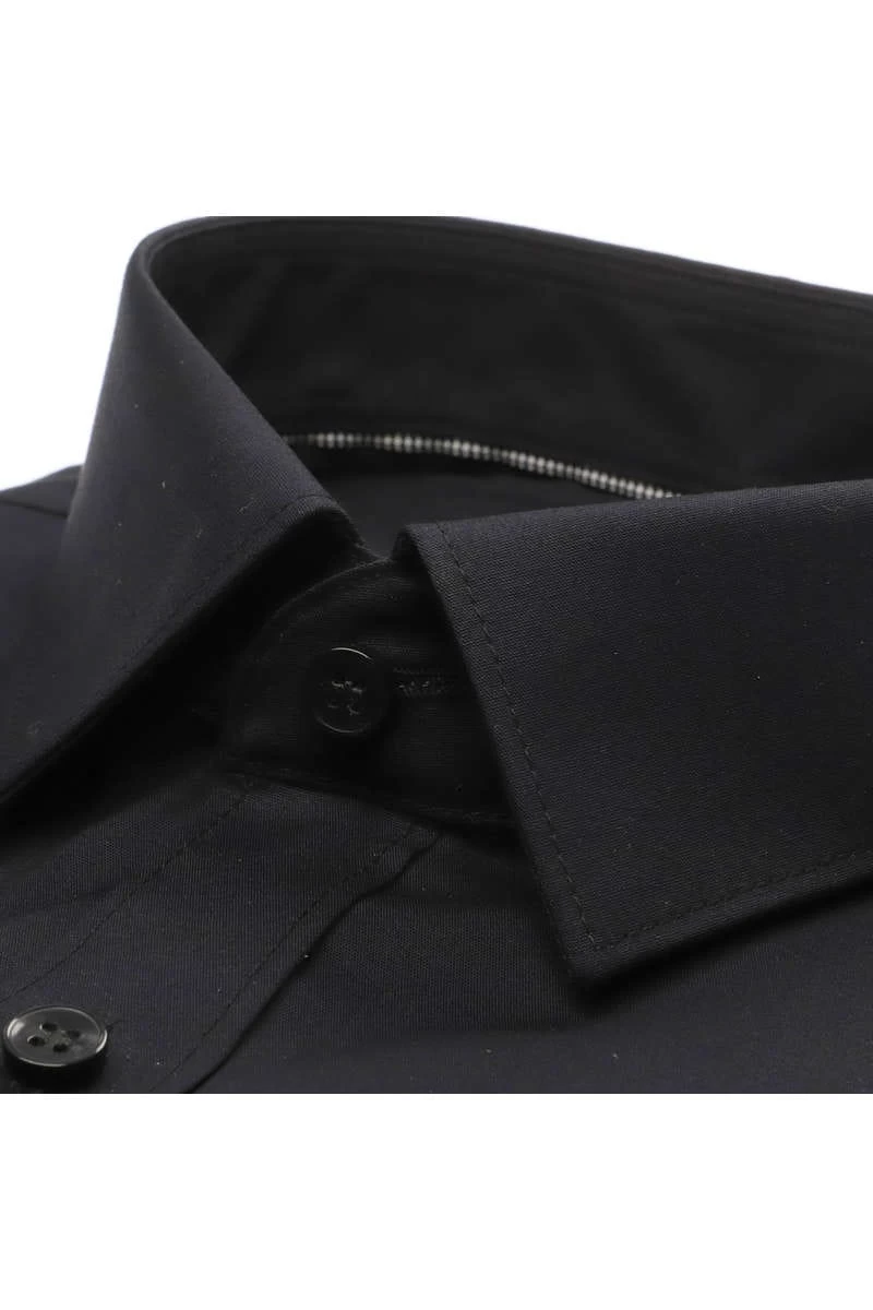 OLYMP No. Six Super Slim Hemd Schwarz, Einfarbig 2 OLYMP No. Six Super Slim Hemd Schwarz, Einfarbig – Bild 2