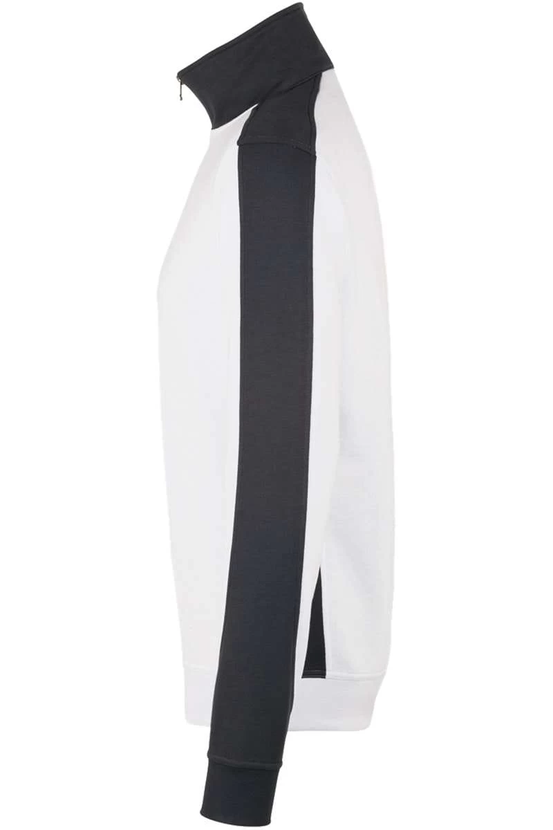 HAKRO 476 Comfort Fit TroyerZip Weiss/anthrazit 3 HAKRO 476 Comfort Fit TroyerZip Weiss/anthrazit – Bild 3