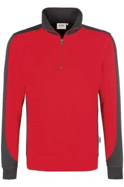 HAKRO 476 Comfort Fit TroyerZip Rot/anthrazit