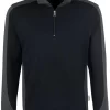 HAKRO 476 Comfort Fit TroyerZip Schwarz/anthrazit