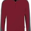 HAKRO 476 Comfort Fit TroyerZip Weinrot/anthrazit
