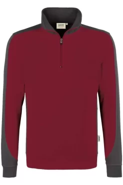 HAKRO 476 Comfort Fit TroyerZip Weinrot/anthrazit