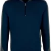 HAKRO 476 Comfort Fit TroyerZip Dunkelblau/anthrazit