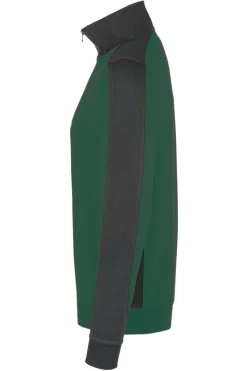 HAKRO 476 Comfort Fit TroyerZip Grün/anthrazit -Ho ho ho, Mode in Grün. 0476 072 2 800