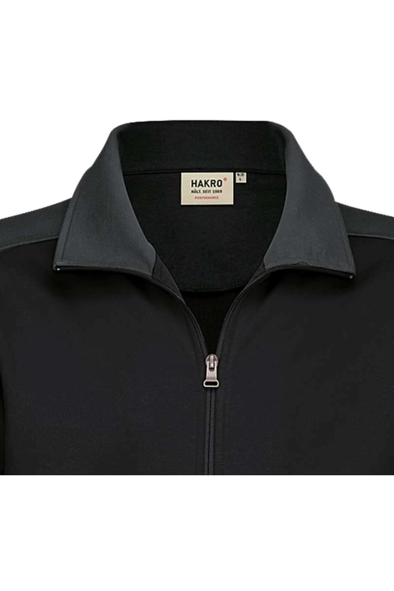 HAKRO 477 Comfort Fit Sweatjacke Zip Schwarz/anthrazit 2 HAKRO 477 Comfort Fit Sweatjacke Zip Schwarz/anthrazit – Bild 2