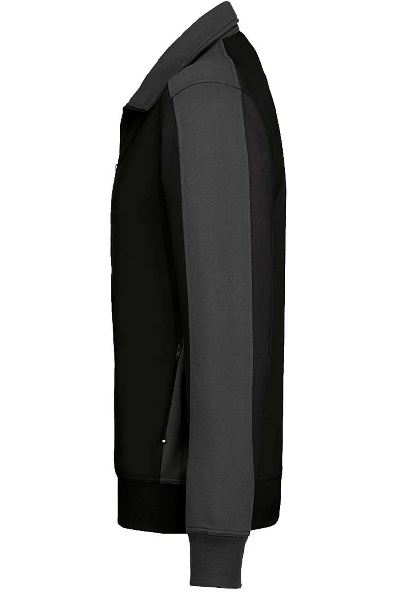 HAKRO 477 Comfort Fit Sweatjacke Zip Schwarz/anthrazit 3 HAKRO 477 Comfort Fit Sweatjacke Zip Schwarz/anthrazit – Bild 3