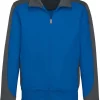 HAKRO 477 Comfort Fit Sweatjacke Zip Royal/anthrazit