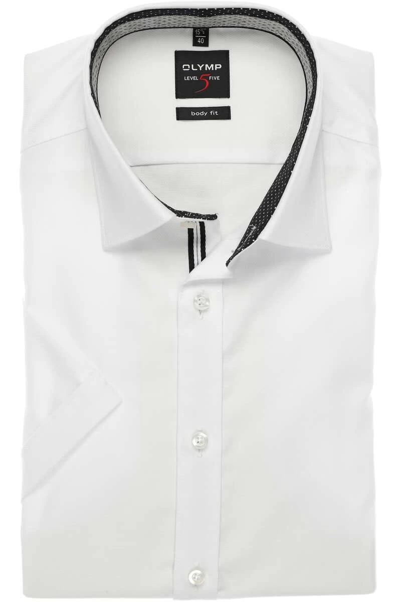 OLYMP Level Five Body Fit Hemd Weiss, Einfarbig 1 OLYMP Level Five Body Fit Hemd Weiss, Einfarbig