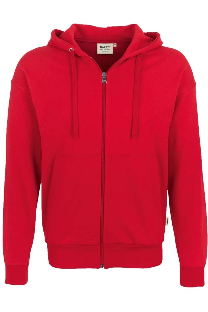 HAKRO Comfort Fit Sweatjacke Mit Kapuze Zip Rot 1 HAKRO Comfort Fit Sweatjacke Mit Kapuze Zip Rot