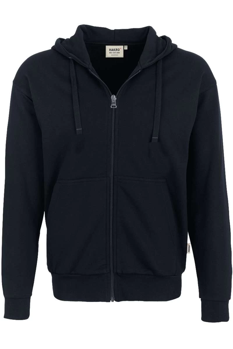 HAKRO Comfort Fit Sweatjacke Mit Kapuze Zip Schwarz 1 HAKRO Comfort Fit Sweatjacke Mit Kapuze Zip Schwarz