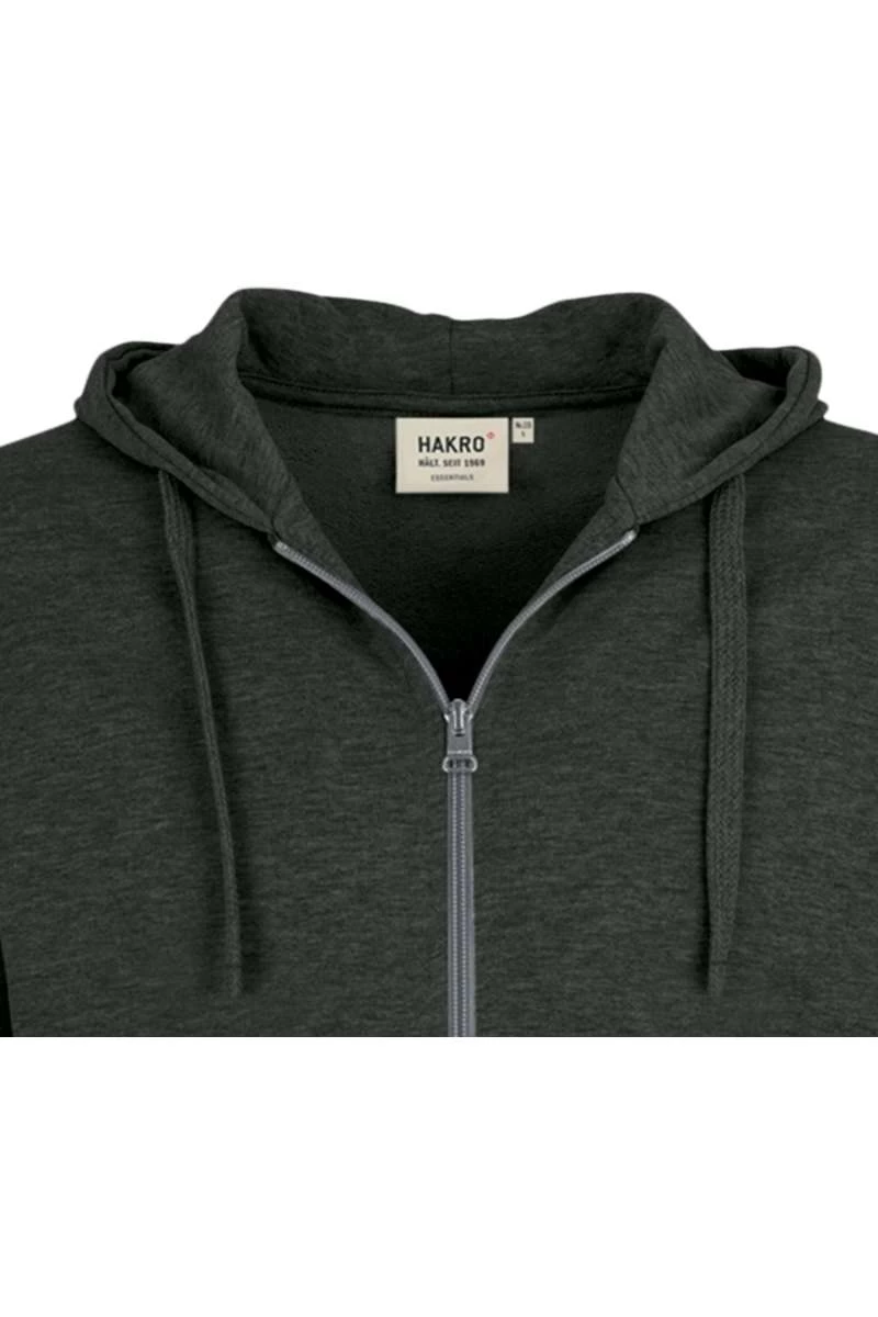HAKRO Comfort Fit Sweatjacke Mit Kapuze Zip Anthrazit 2 HAKRO Comfort Fit Sweatjacke Mit Kapuze Zip Anthrazit – Bild 2