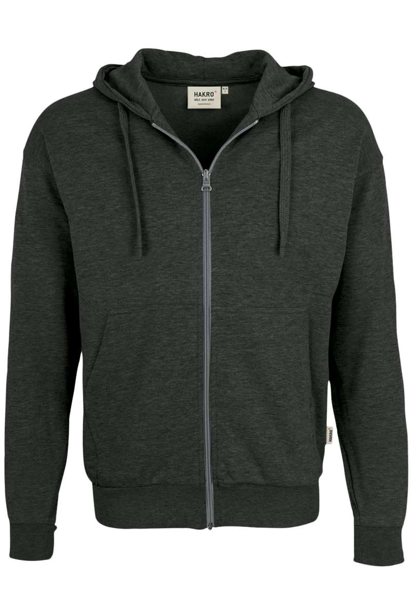 HAKRO Comfort Fit Sweatjacke Mit Kapuze Zip Anthrazit 1 HAKRO Comfort Fit Sweatjacke Mit Kapuze Zip Anthrazit