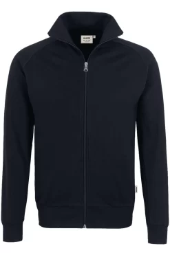 HAKRO 606 Comfort Fit Sweatjacke Zip Schwarz