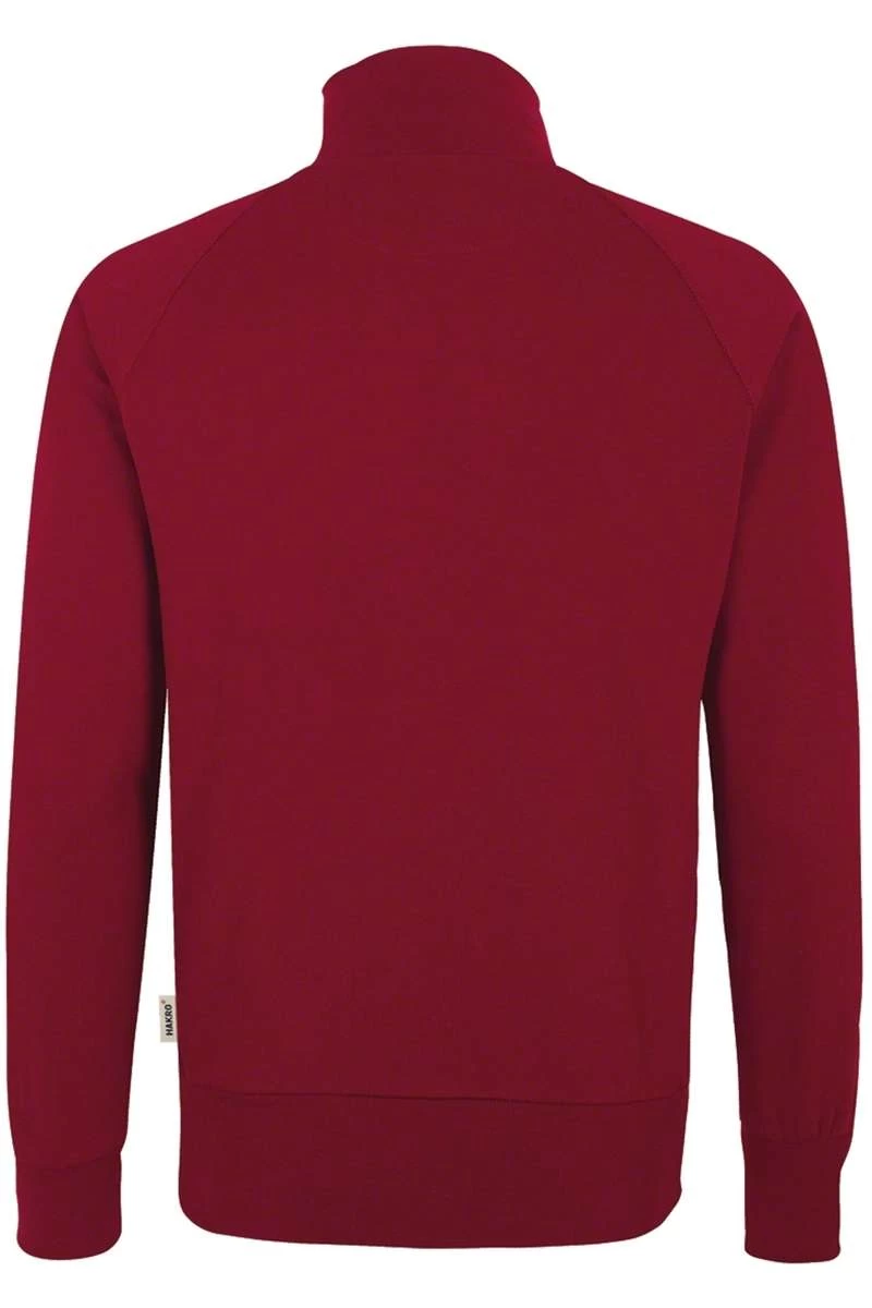 HAKRO 606 Comfort Fit Sweatjacke Zip Weinrot 4 HAKRO 606 Comfort Fit Sweatjacke Zip Weinrot – Bild 4