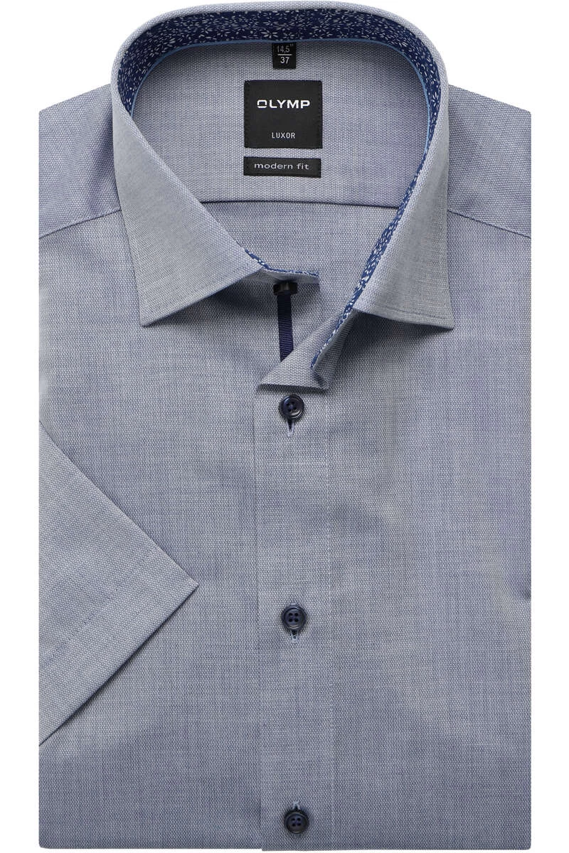 OLYMP Luxor Modern Fit Hemd Marine, Faux-uni 1 OLYMP Luxor Modern Fit Hemd Marine, Faux-uni