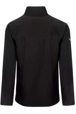 TRIGEMA Comfort Fit Herren Softshelljacke Stehkragen Schwarz -Ho ho ho, Mode in Grün. 07104 008 9 800