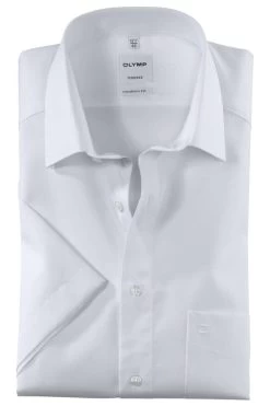 OLYMP Tendenz Modern Fit Hemd Weiss, Einfarbig