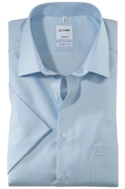 OLYMP Tendenz Modern Fit Hemd Bleu, Einfarbig