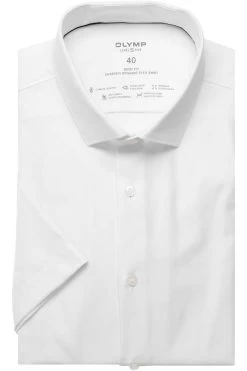OLYMP Level Five 24/Seven Body Fit Hemd Weiss, Einfarbig