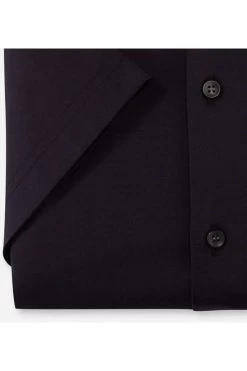 OLYMP Level Five 24/Seven Body Fit Hemd Schwarz, Einfarbig -Ho ho ho, Mode in Grün. 0734 12 68 2 800