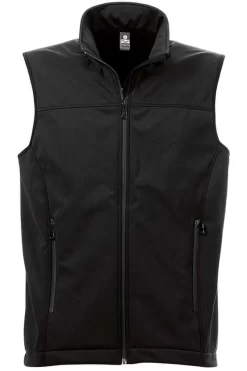 TRIGEMA Comfort Fit Softshellweste Stehkragen Schwarz