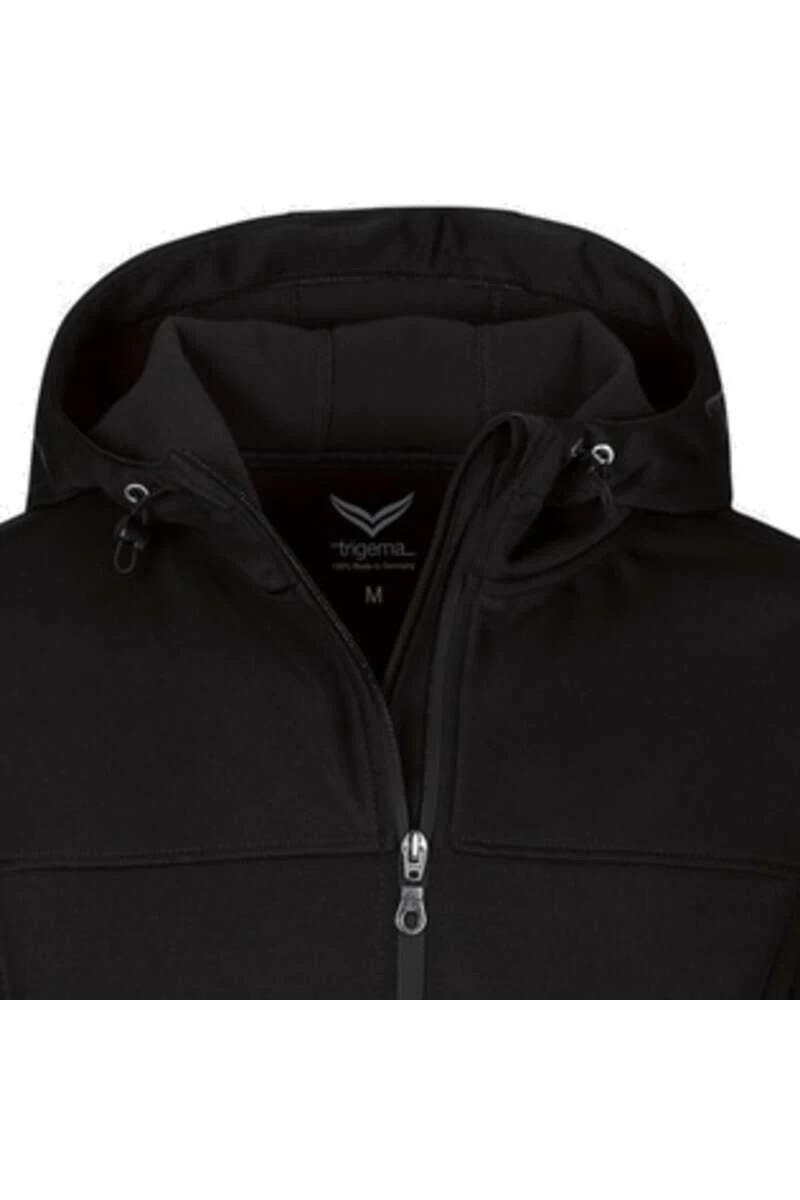 TRIGEMA Comfort Fit Herren Softshelljacke Zip Schwarz 2 TRIGEMA Comfort Fit Herren Softshelljacke Zip Schwarz – Bild 2